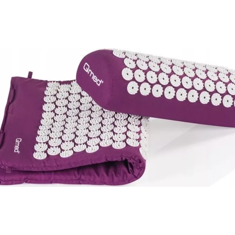 Tapete de acupressão com almofada Qmed ACUPRESSURE MAT — apoio de massagem por pontos de pressão
