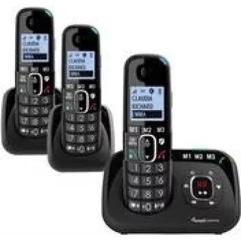 Telefone DECT com teclas grandes amplicomms BigTel 1583 preto (ATL1423365)