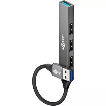 Hub USB Goobay 74456 Type-A 5000 Mbit/s cinzento-claro