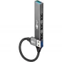 Hub USB Goobay 74456 Type-A 5000 Mbit/s cinzento-claro