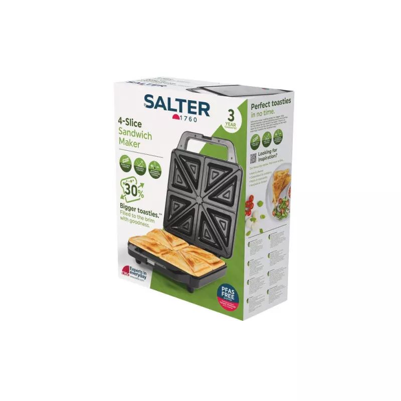 Salter EK6538VDE torradeira de sanduíches para 4 fatias