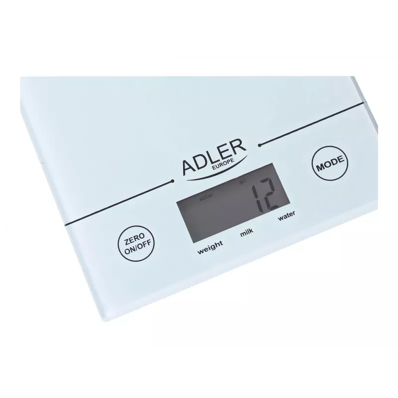Balança de cozinha Adler AD 3138 w balança de cozinha eletrónica branca de bancada quadrada