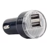 Carregador de automóvel Gembird EG-U2C2A-CAR-02, entrada 12–24V, saída 5V/2,1A, 2× USB 2.0, preto