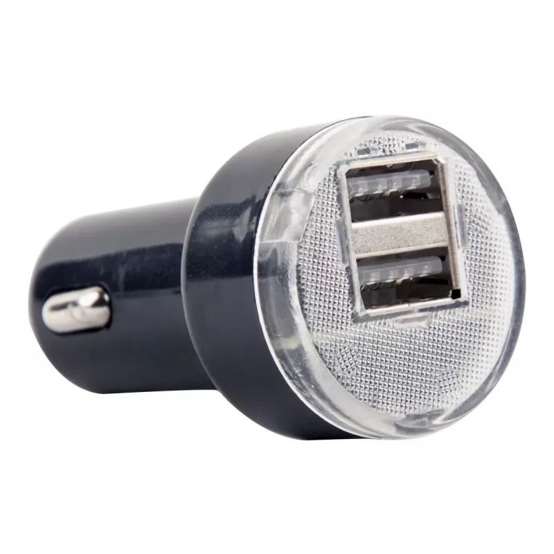 Carregador de automóvel Gembird EG-U2C2A-CAR-02, entrada 12–24V, saída 5V/2,1A, 2× USB 2.0, preto