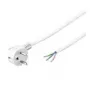Cabo de alimentação retangular Wentronic Goobay para montagem própria, 1,5 m, branco - tipo F (tipo F, CEE 7/7) > extremidades soltas (93977)