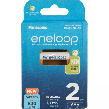 Pilhas recarregáveis PANASONIC ENELOOP AAA 800 mAh 2 unid. (BK-4MCDE/2CP)