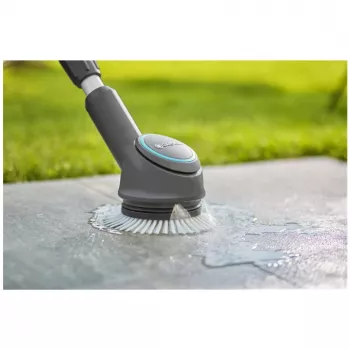 Escova de disco GARDENA Soft, para multireiniger AquaBrush a bateria, escova de lavagem (cinzento/turquesa)