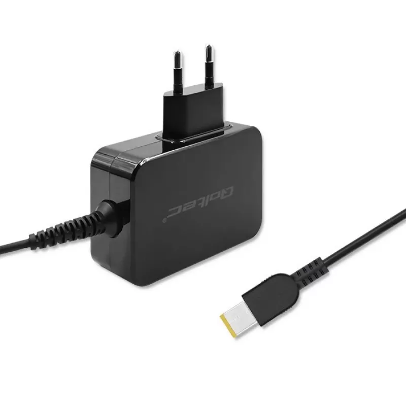 Qoltec 51035 adaptador de alimentação para Lenovo 45 W, 20 V 2,25 A, Slim tip+pin, para interior, preto