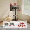 Suporte de TV ergo office ER-304 B, capacidade máx. 50 kg, VESA 600x400