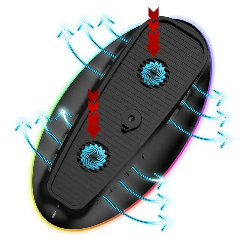 Suporte de arrefecimento SUBSONIC SA5656 para PS5 e PS5 Slim com iluminação LED, arrefecimento multi-ventoinha, alimentação USB