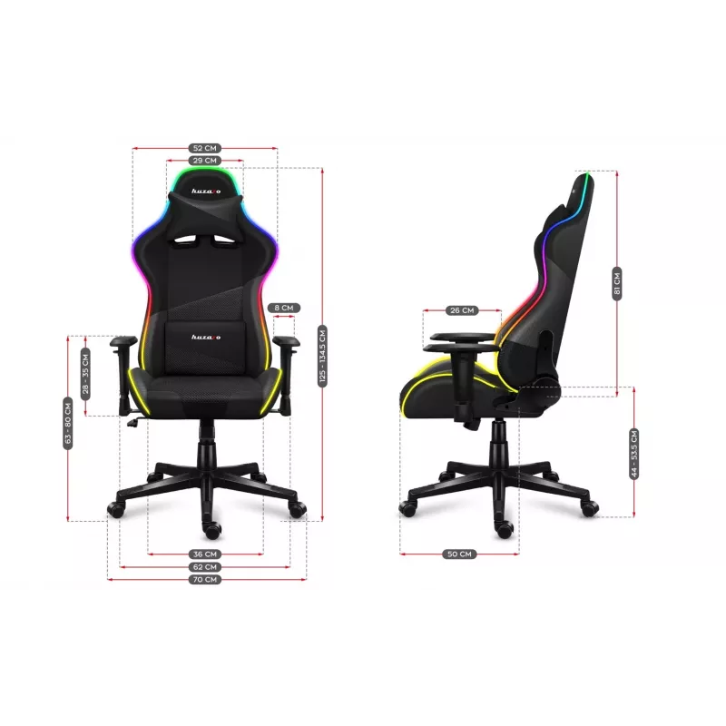 Cadeira gaming Huzaro Force 6.2 Mesh RGB