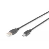 Digitus ASSMANN - Cabo USB - USB Type-A, 4 pinos (M) - Mini-USB, Type-B (M) - 1 m (USB / Hi-Speed USB) - moldado - Preto (AK-300108-010-S)