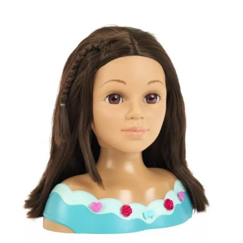 Cabeça de styling KLEIN Mia 5201 com cabelo realista e acessórios para praticar penteados