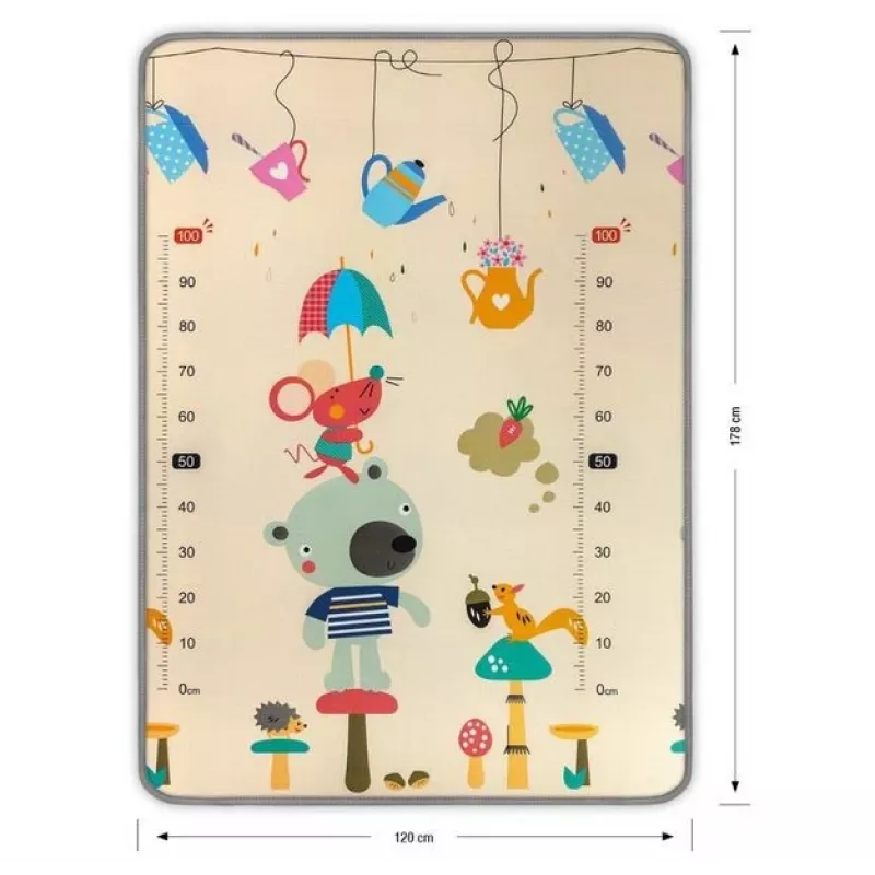 Tapete de espuma de jogo milly mally Modelo 4688 — tapete de espuma enrolado com estampa de urso e baleia