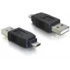 Adaptador conector macho USB Micro-B para conector macho USB 2.0 A DeLOCK 65036 preto