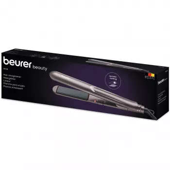 Prancha alisadora Beurer HS 15 cinzento modelo 100.74 — placas cerâmicas compactas, temperatura regulável