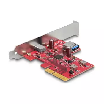 Placa DeLOCK PCI Express x4 USB 10 Gbps Type-C Type-A Low Profile