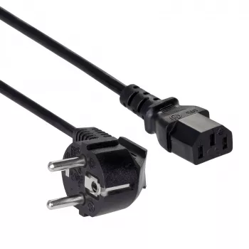 Akyga AK-PC-05C cabo de alimentação, CEE 7/7 para IEC C13, cobre 3 x 1 mm², 5 m, preto