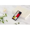 Capa de proteção iKins para Samsung Galaxy S20, preto design Mondrian
