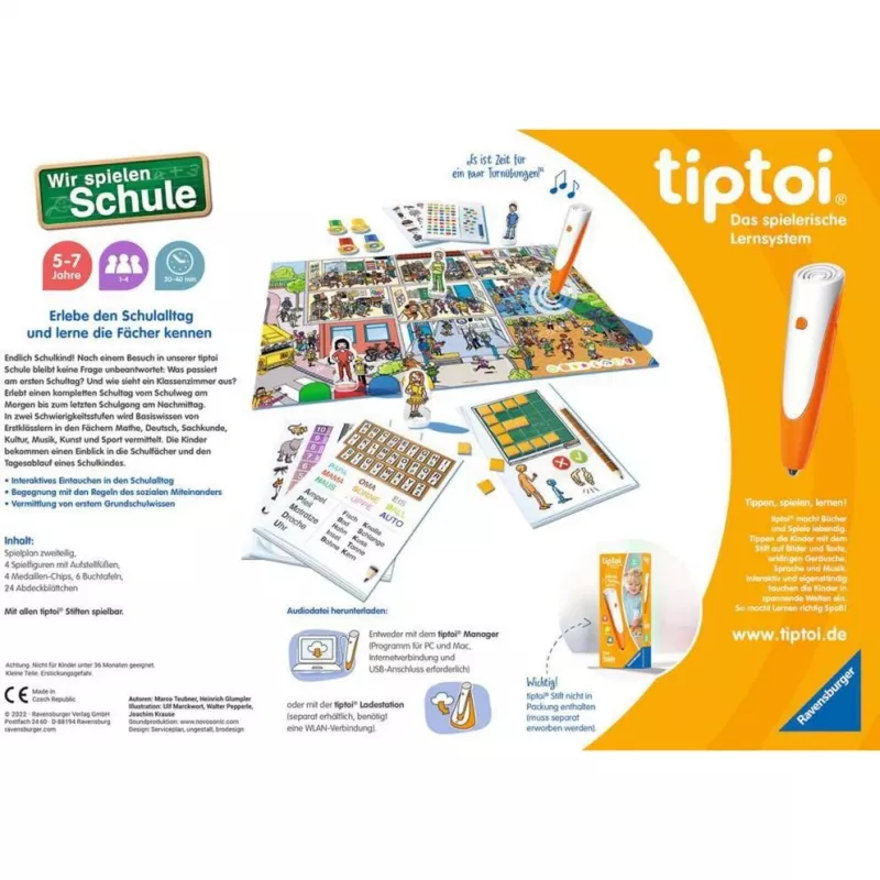 tiptoi Wir spielen Schule, jogo de tabuleiro