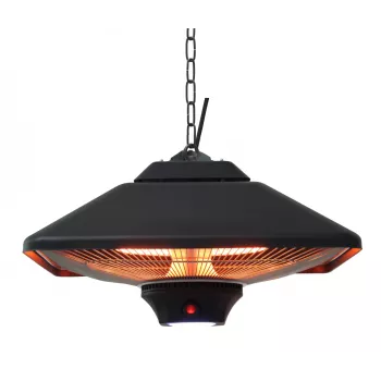 Aquecedor elétrico de teto para pátio TunaBone | TB2088-01 | aquecedor de terraço | 2000 W | número de níveis de potência 3 | preto | IP24