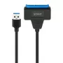 Cabo de interface SAVIO SATA para USB 3.1 Gen 1 AK-68, conector fêmea SATA para conector macho USB-A, 5 Gbit/s, 0,25 m, preto