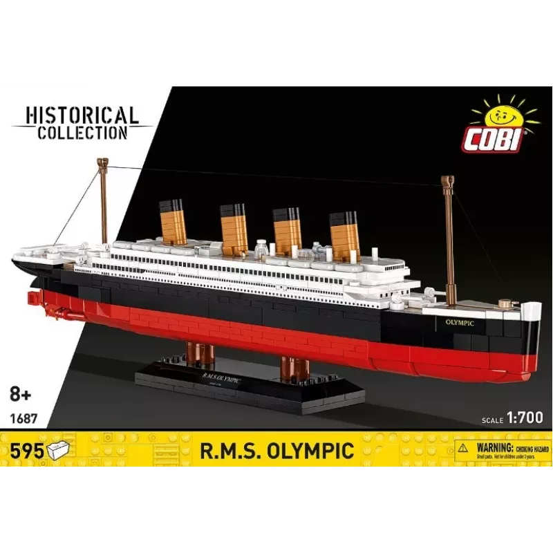 Conjunto de construção Cobi Blocks R.M.S. Olympic 59 blocos — conjunto de modelismo com 59 peças