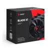SAVIO BLADE X1 conjunto de ventoinhas, 3 x 120 mm, PWM de 4 pinos, preto