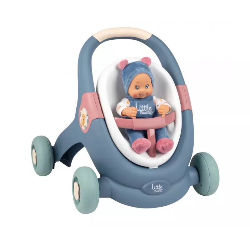 Little Smoby andarilho 3 em 1 com boneca