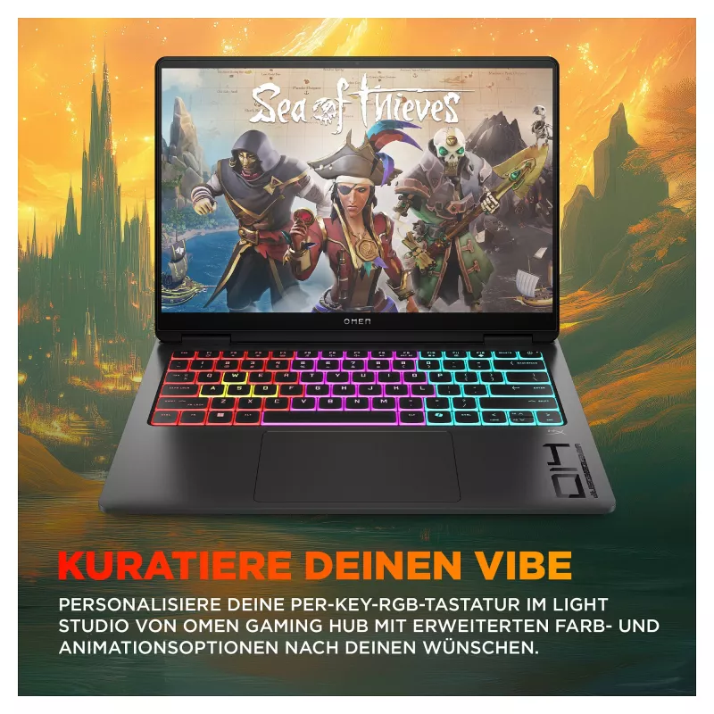 HP OMEN Transcend Portátil de gaming 14-fb1075ng 14 3K OLED U7-255H 32GB/1TB SSD RTX5060 Win11 - BV8C5EA - ABD (BV8C5EA#ABD)