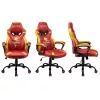 Cadeira gaming para PC Subsonic Junior Griffindor assento acolchoado laranja vermelho