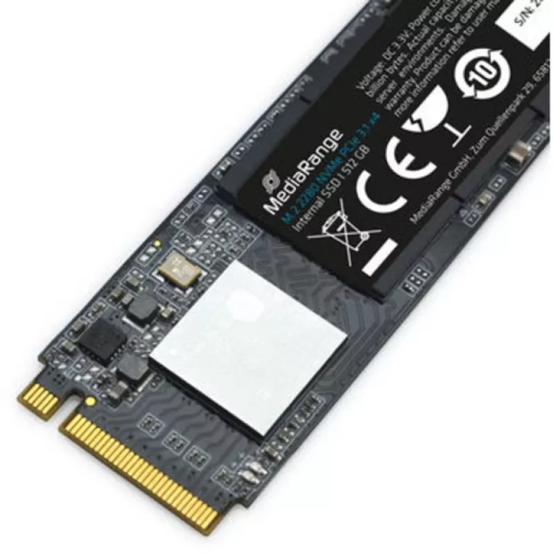 Unidade de estado sólido interna MediaRange MR1032 M.2 512 GB PCI Express 3.1 3D TLC NAND NVMe (MR1032)