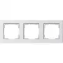 Gira E2 021322 moldura de 3 módulos, branco puro mate