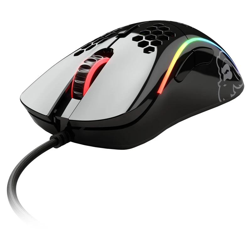 Rato Glorious Gaming Glorious Model D Glossy (preto), destro, ótico, USB Type-A, 12000 DPI, 1 ms, preto