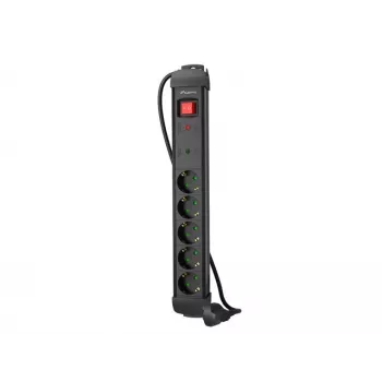 Régua de tomadas Lanberg SP1-05F-0150-BK 1,5 m 5 tomadas AC interior preto