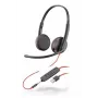 Headset HP Poly Poly Blackwire C3225 USB - Série 3200 - Headset - On-Ear - com fios - USB, jack 3,5 mm - Isolamento acústico (209747-101)