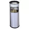 Balde de lixo Durable 333023 17 L redondo metal prateado