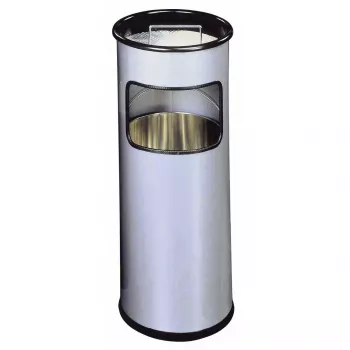Balde de lixo Durable 333023 17 L redondo metal prateado