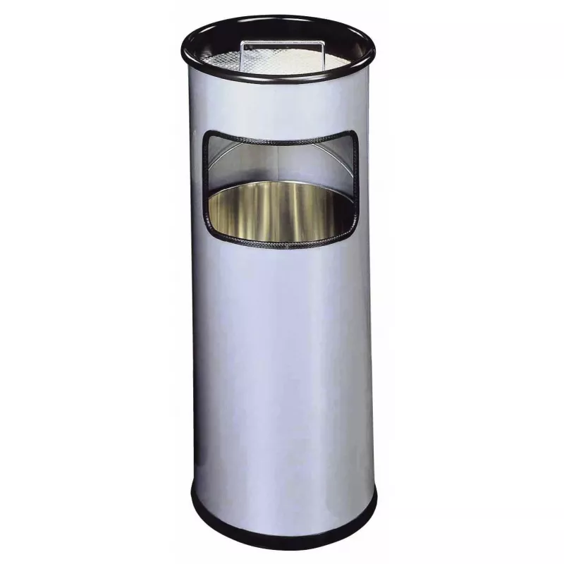 Balde de lixo Durable 333023 17 L redondo metal prateado