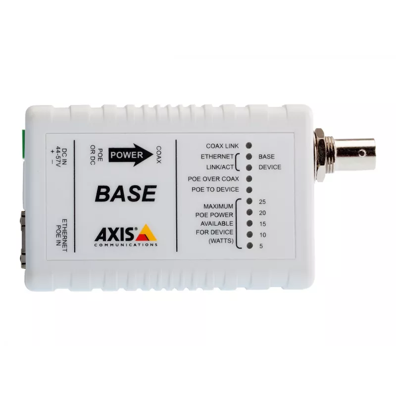 AXIS T8640 adaptador Ethernet Over Coax PoE+ - conversor de suporte - Ethernet, Fast Ethernet - 10Base-T, 100Base-TX - RJ-45 / BNC (pack de 2) - para AXIS P1346, P1346-E, P5534, P5534-