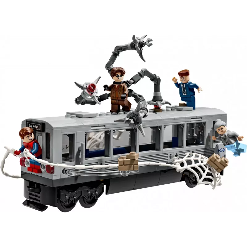 LEGO Marvel Super Heroes 76321 Spider-Man Doc Ock Subway Showdown brinquedo de construção, 393 peças, 4 minifiguras, idade 9+