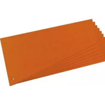 Herlitz 10838498 tiras separadoras de cartão manila, trapezoidais, A4, perfuradas, 120 x 230 mm, laranja