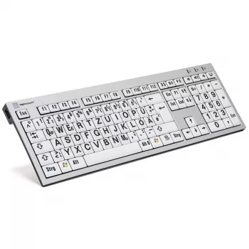 Teclado Logickeyboard LKB-LPRNTBW-AJPU-DE Office USB QWERTZ alemão multicolor