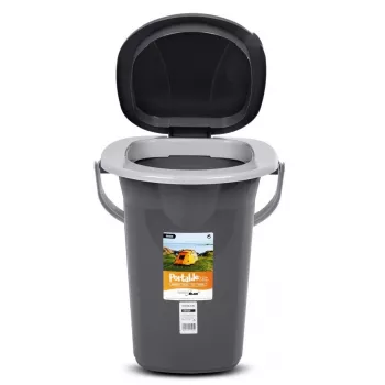 Balde sanitário portátil GreenBlue GB320AG — modelo turístico leve, recipiente de resíduos portátil compacto