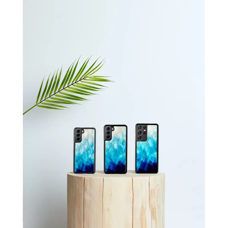 Capa para smartphone iKins para Samsung Galaxy S21+ – capa traseira de proteção, blue lake preto