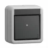 gira interruptor de tecla 310630 unipolar de superfície cinzento