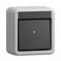 gira interruptor de tecla 310630 unipolar de superfície cinzento