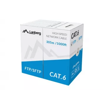 Cabo de rede Lanberg LCS6-11CU-0305-S cinzento 305 m Cat6 SF/UTP (S-FTP)