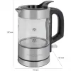 Chaleira ProfiCook PC-WKS 1228 G 0,5 L 1100 W aço inoxidável, transparente