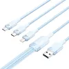 Cabo USB 2.0 A para 3-em-1 3A Vention CTPLG 1,5 m azul – dados e carregamento
